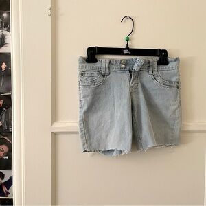 Light Blue Denim Junior Girls Shorts